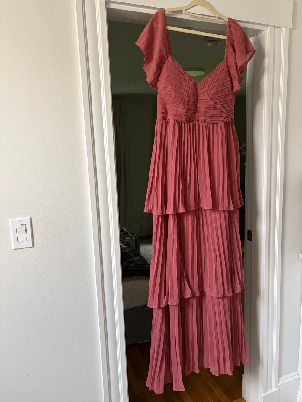 Lulu's Dusty Rose Tiered Ruffle Maxi Dress - Picture 2 of 8